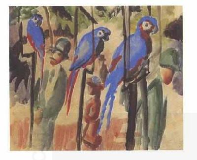 August Macke At the parrot